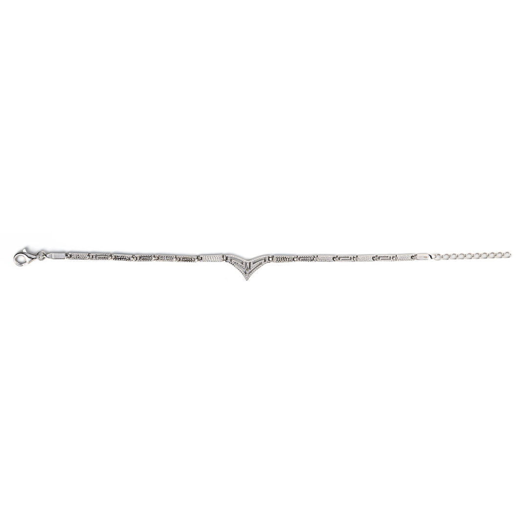Meander Bracelet – 925 Sterling Silver with Opal