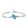 Meander Bracelet – 925 Sterling Silver with Opal — Blue