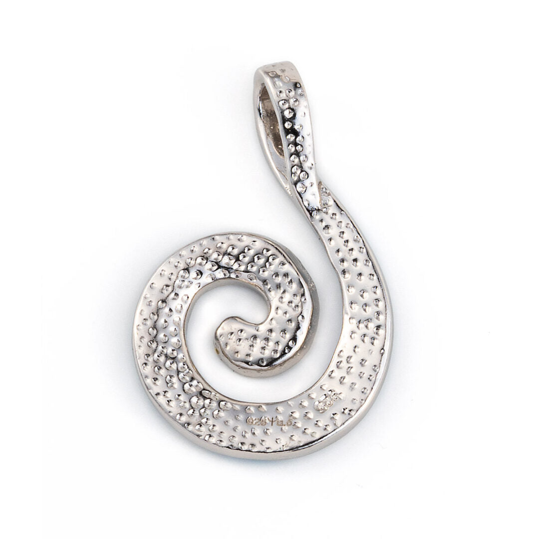 Blue Opal Spiral Pendant