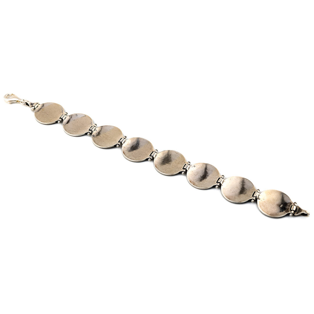 Phaistos Discs Link Bracelet - 925 Sterling Silver
