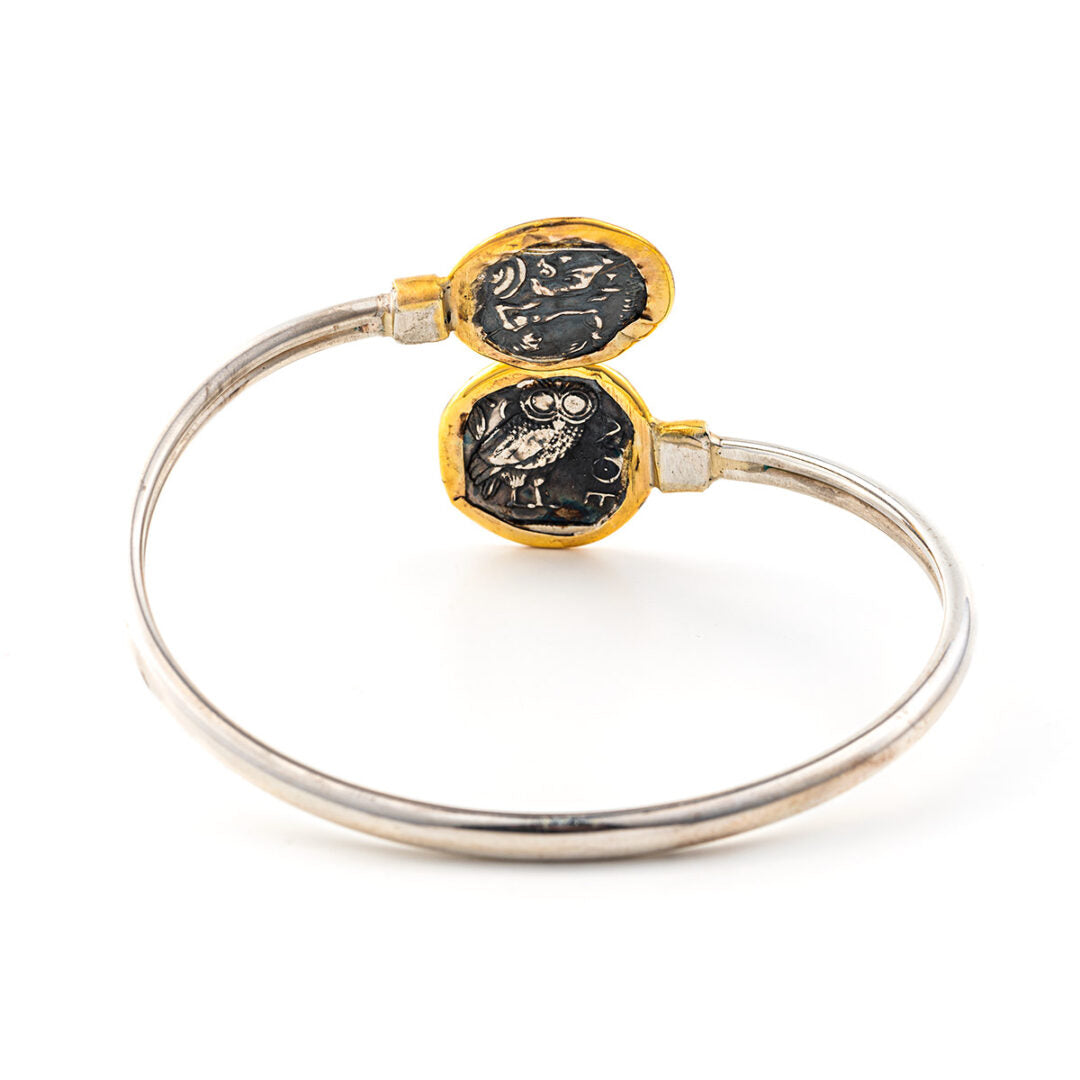 Athena and Alexander the Great Bracelet - 14K Gold and 925 Sterling Silver