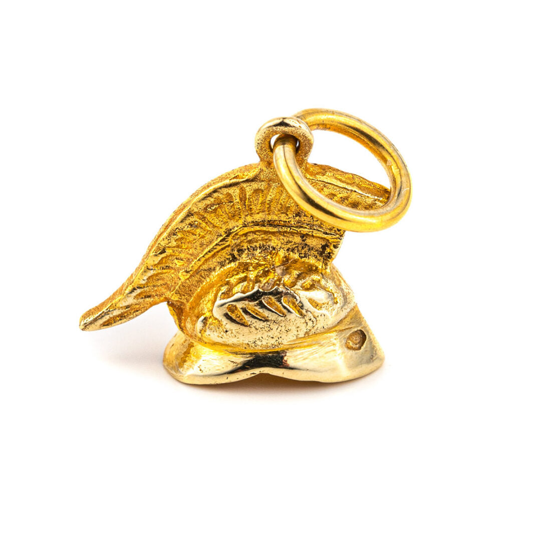 Spartan Helmet Pendant - 14K Yellow Gold