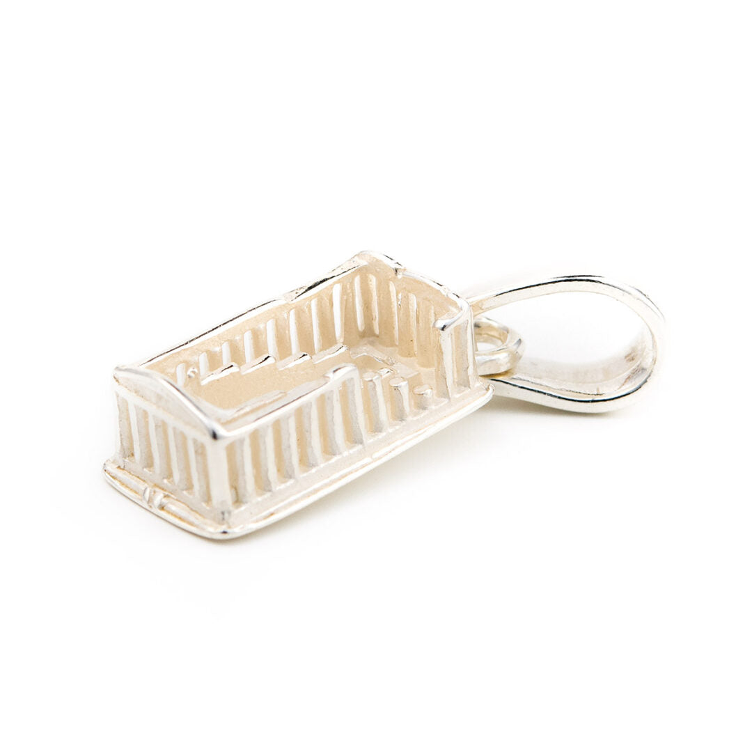 Parthenon Charm Sterling Silver Pendant