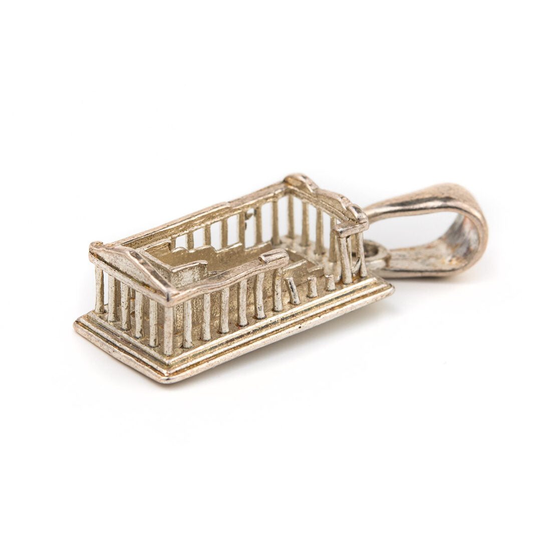 Parthenon Charm Sterling Silver Pendant