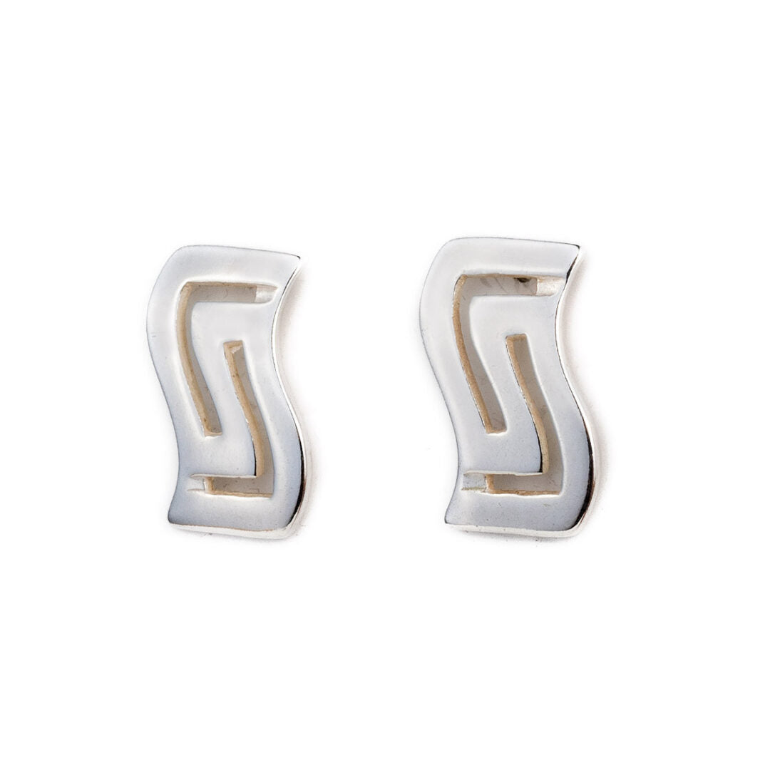 Greek Key Stud Earrings