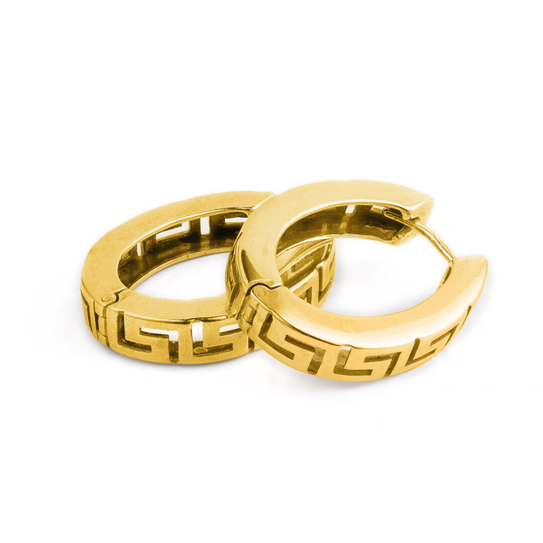Meander Clip Earrings