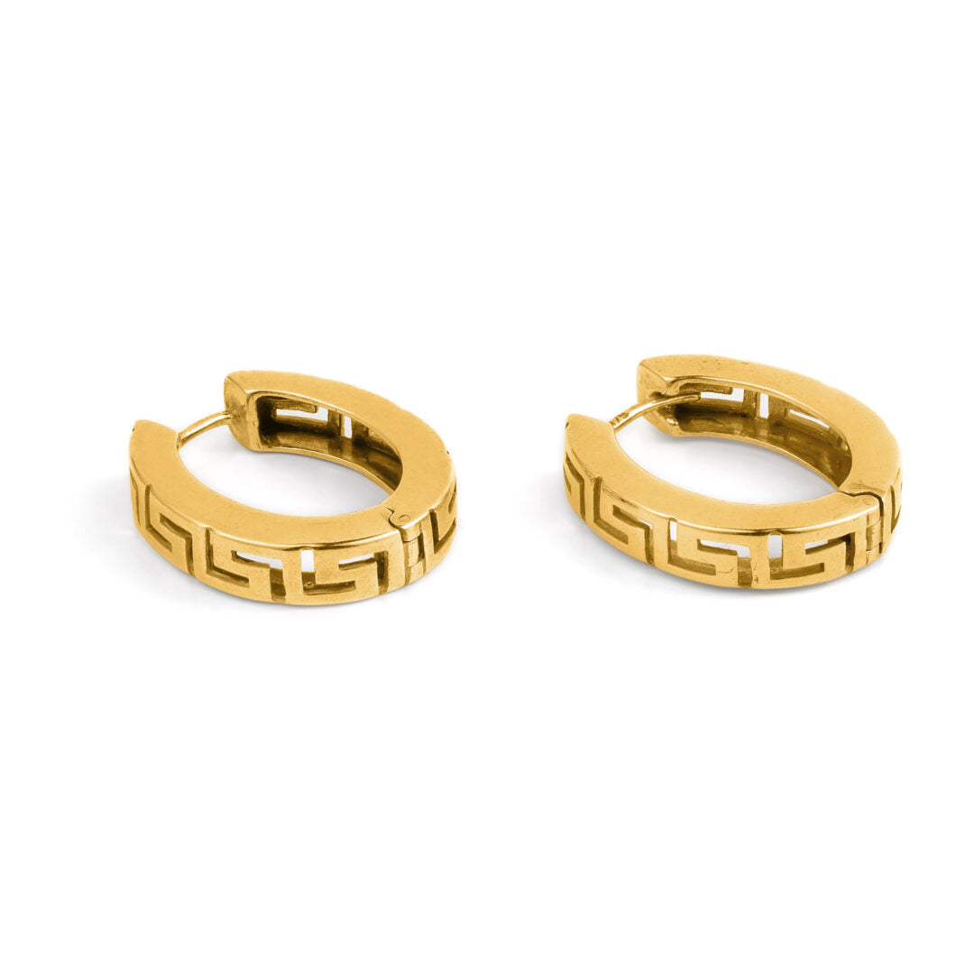 Meander Clip Earrings