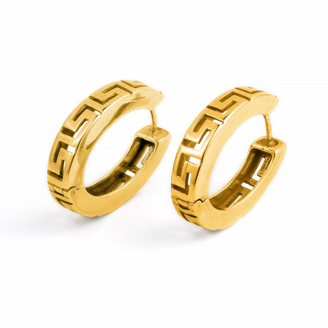 Meander Clip Earrings