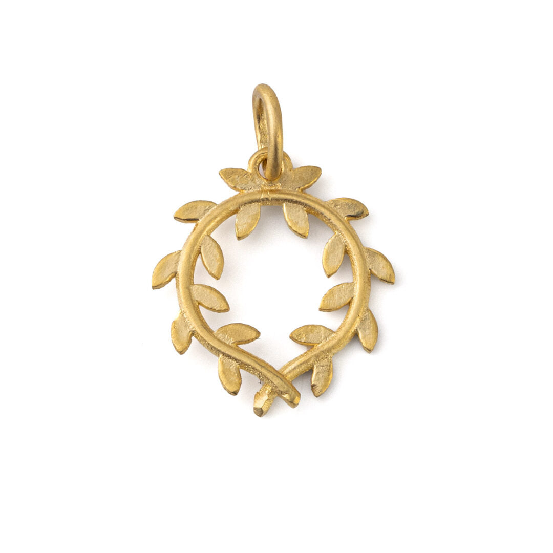 Olive Wreath Pendant - 14K Gold