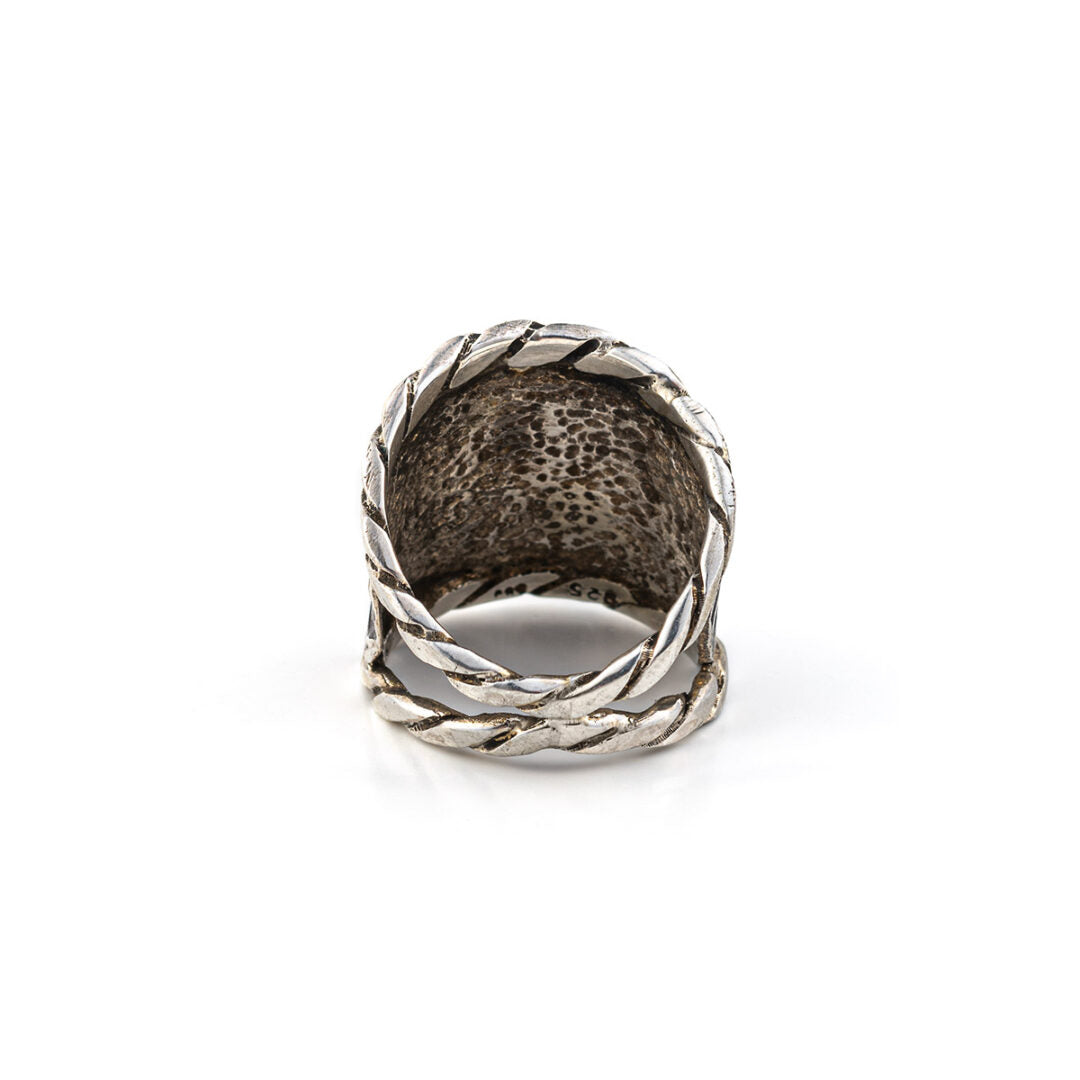 Goddess Athena Coin Ring - 14K Gold and 925 Sterling Silver
