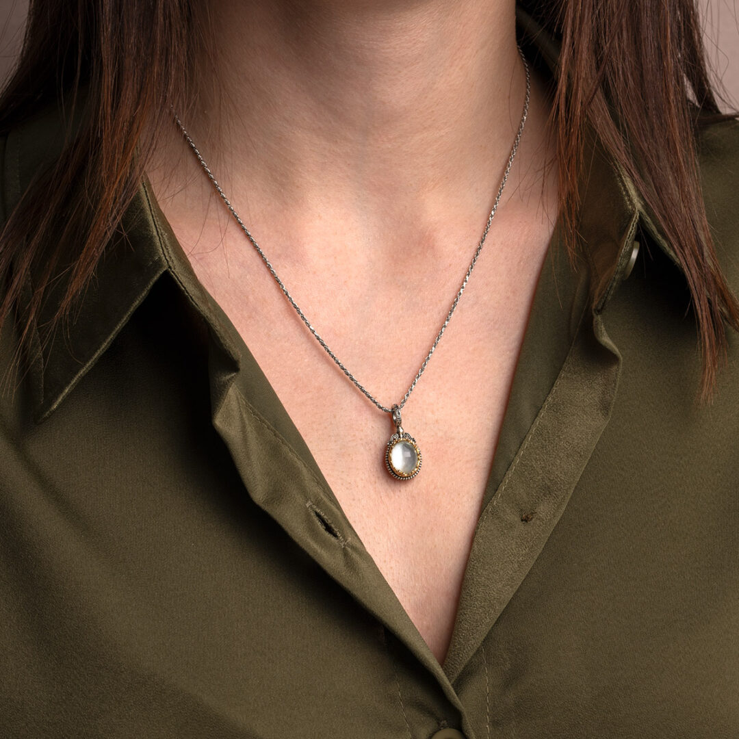 Gerochristo - Iris Small Pendant with Doublet Gemstone