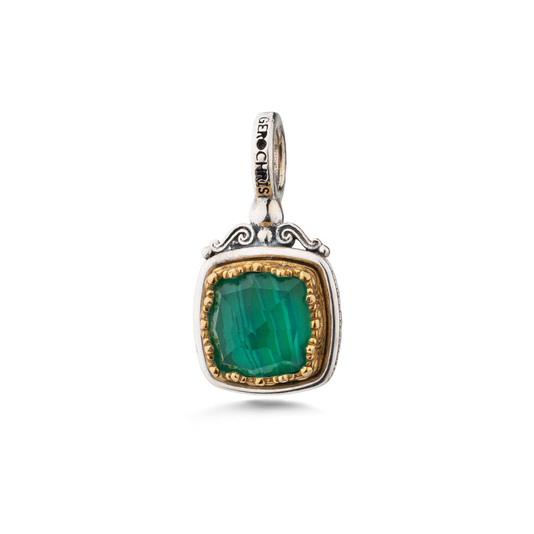 Gerochristo – Iris pendant in Sterling Silver with Gold Plated Parts