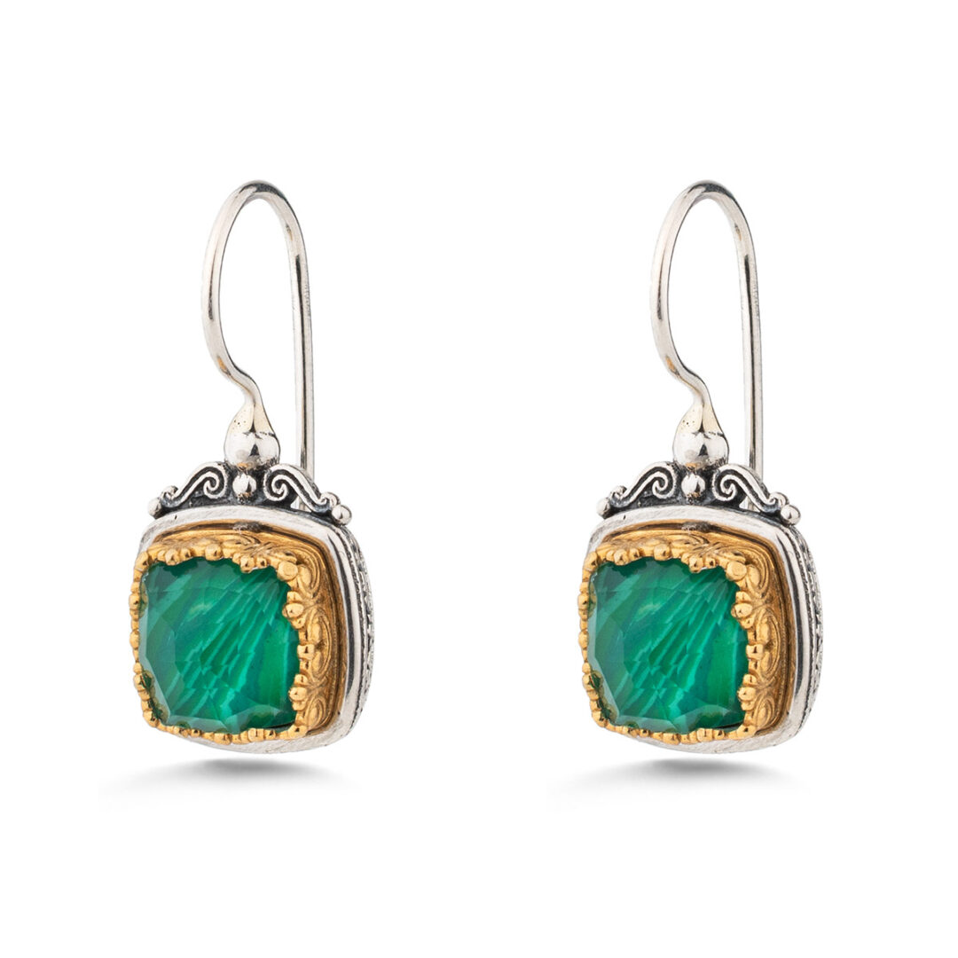 Gerochristo - Iris earrings in Sterling Silver with Gemstone