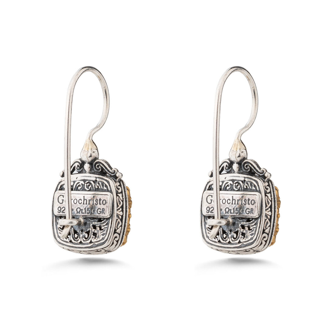 Gerochristo - Iris earrings in Sterling Silver with Gemstone