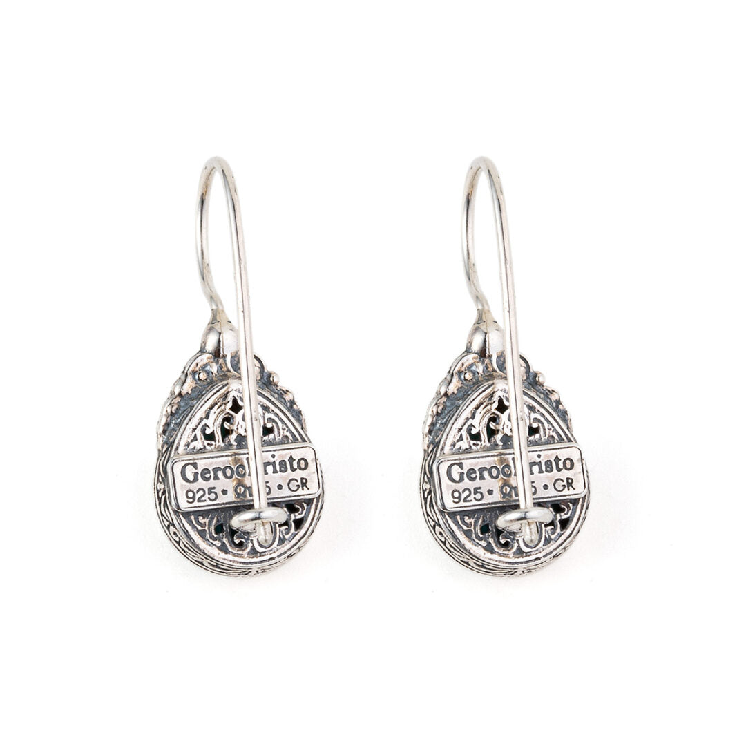 Gerochristo - Iris Earrings in Sterling Silver with Gemstones