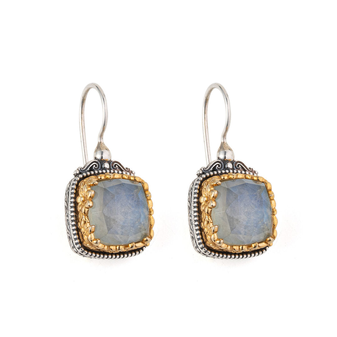 Gerochristo - Dione square earrings with Mother of Pearl Gemstone