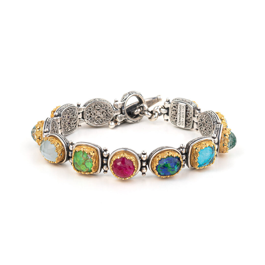 Gerochristo – Iris bracelet with Multi Precious Stones