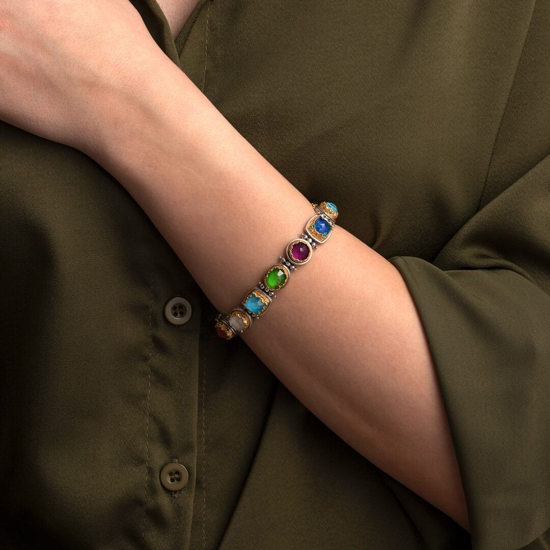 Gerochristo – Iris bracelet with Multi Precious Stones