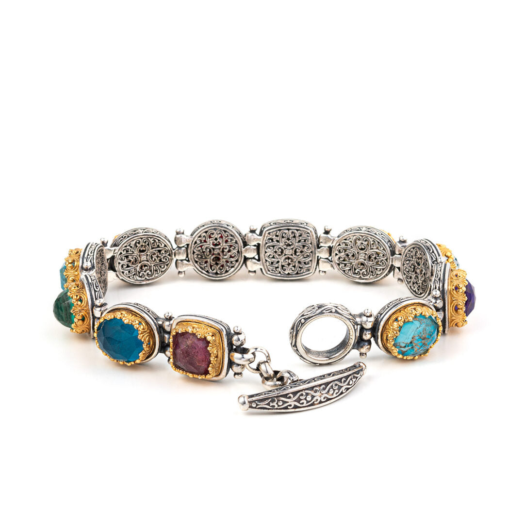 Gerochristo – Iris bracelet with Multi Precious Stones