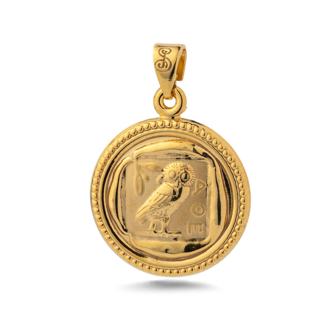 Wisdom Owl Pendant in 9K Gold