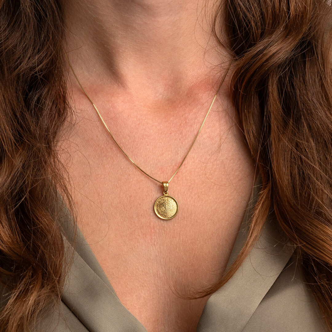 Minoan Phaistos Disc Pendant in 9K Gold