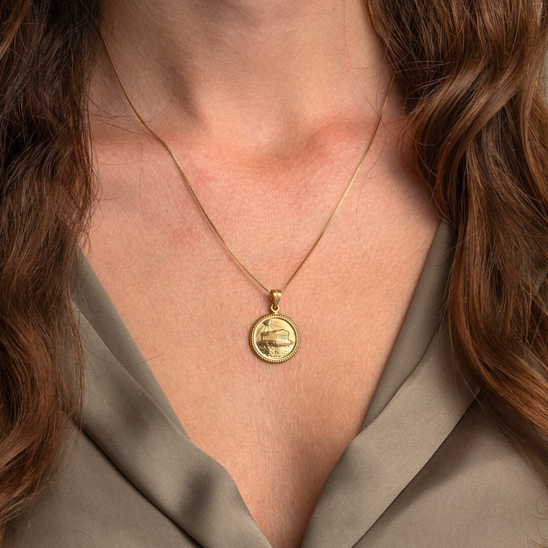 9K Gold Parthenon Pendant