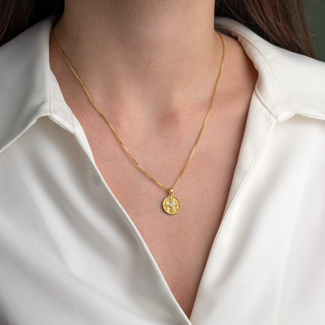 Byzantine Konstantinato Pendant – IC XC NIKA Cross - 14K Gold
