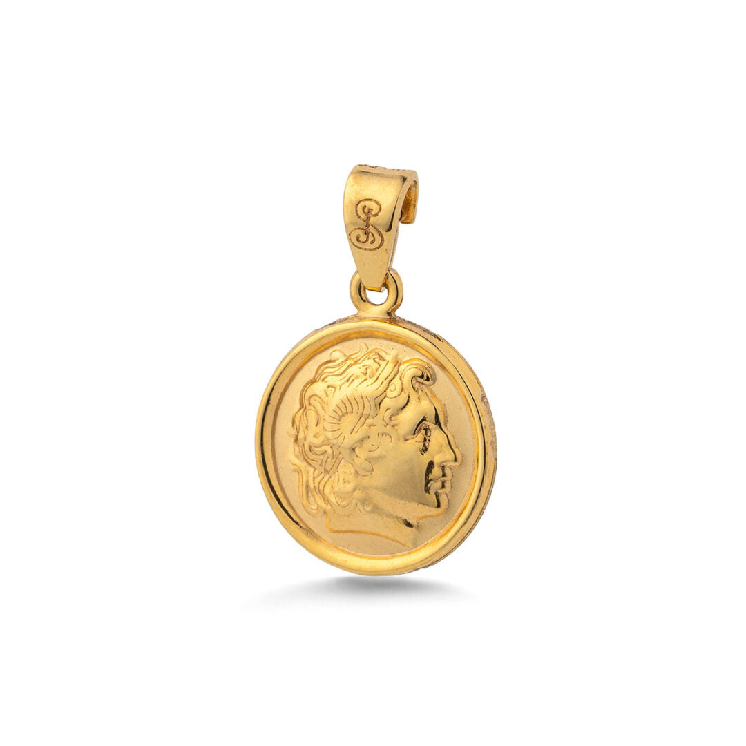 Alexander the Great Gold Pendant