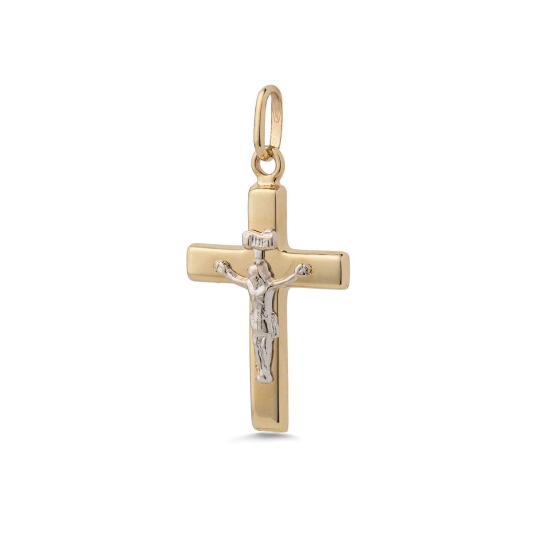 14K Gold Crucifix Pendant