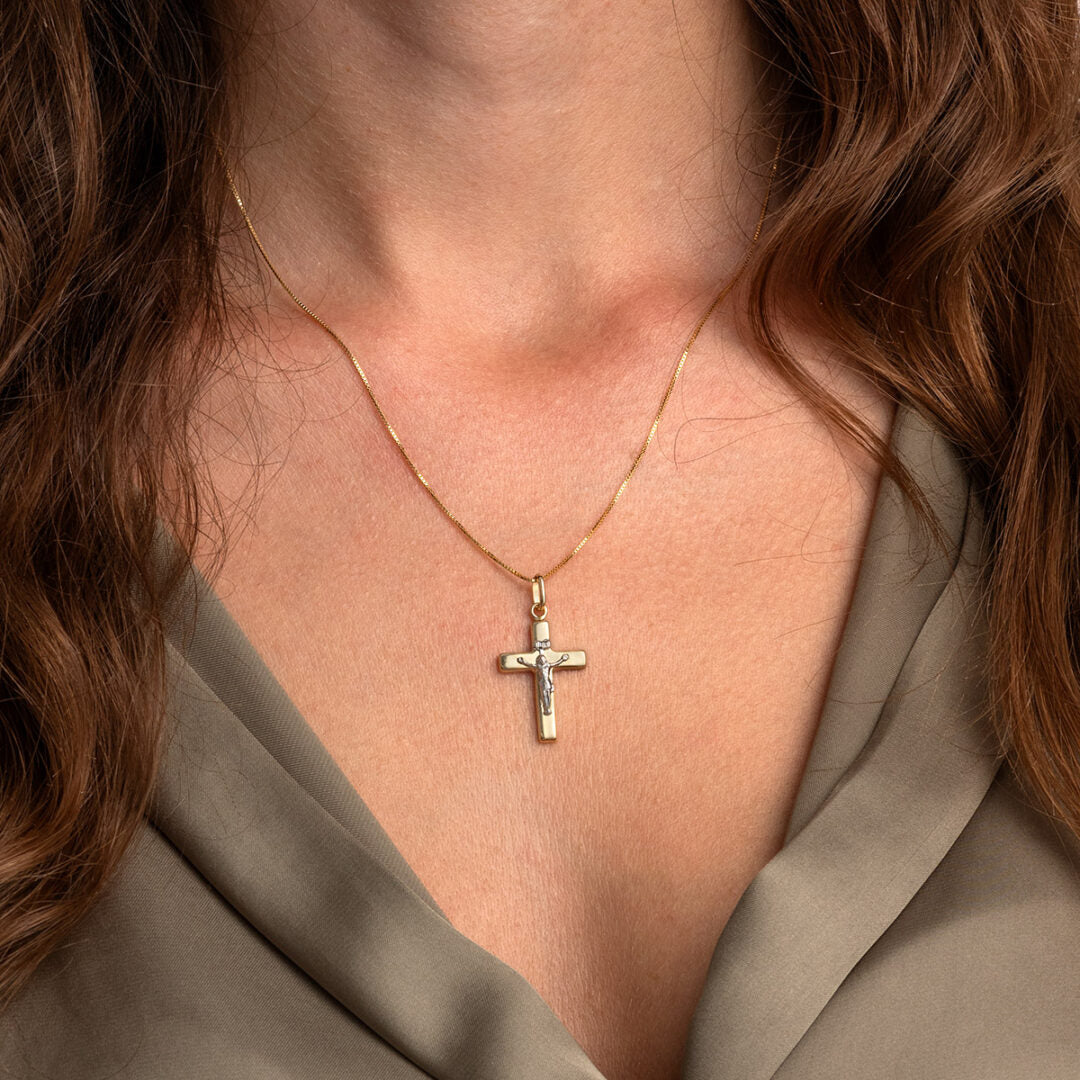 14K Gold Crucifix Pendant