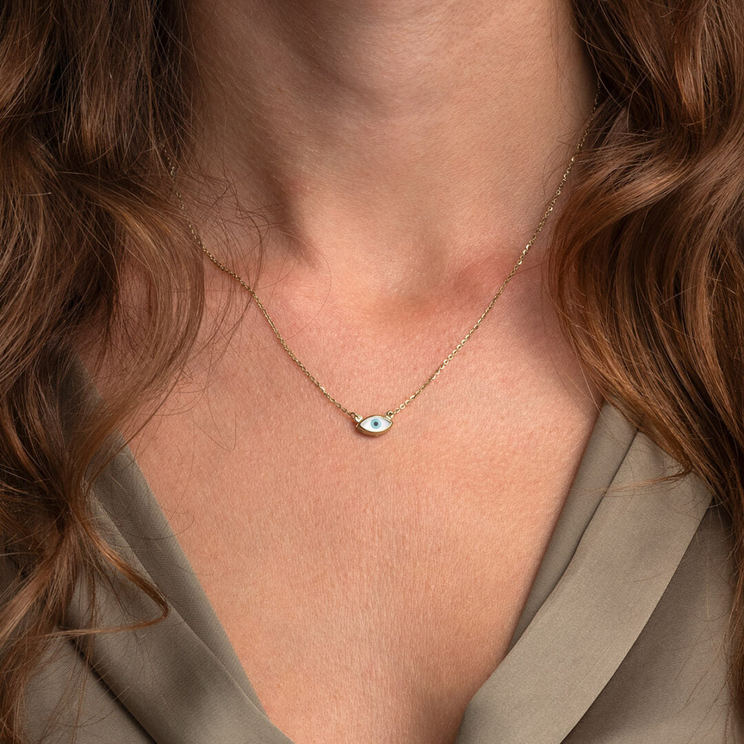 Evil Eye Necklace – 9k Gold