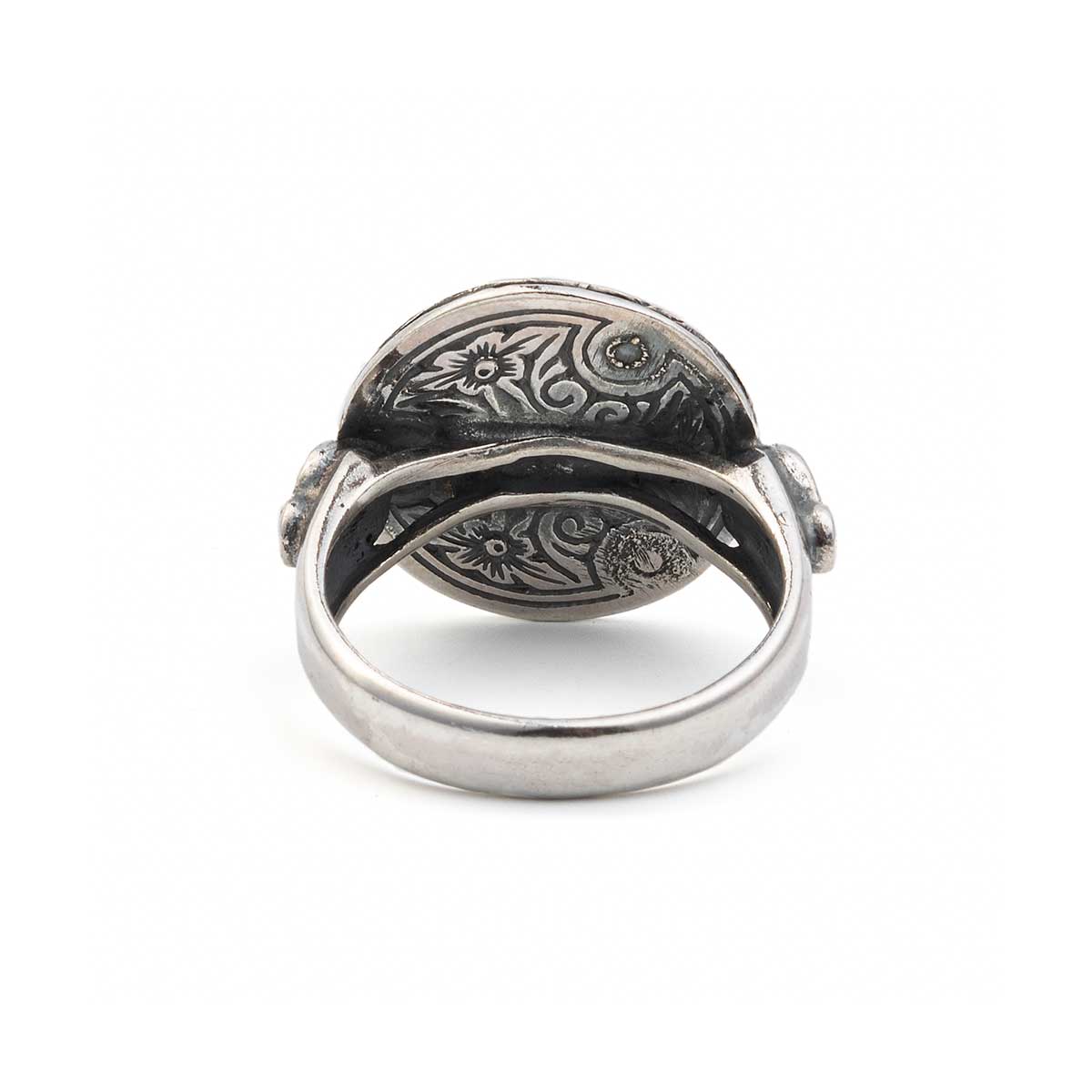 Vintage Flower Ring 925 Silver and Gold Plated