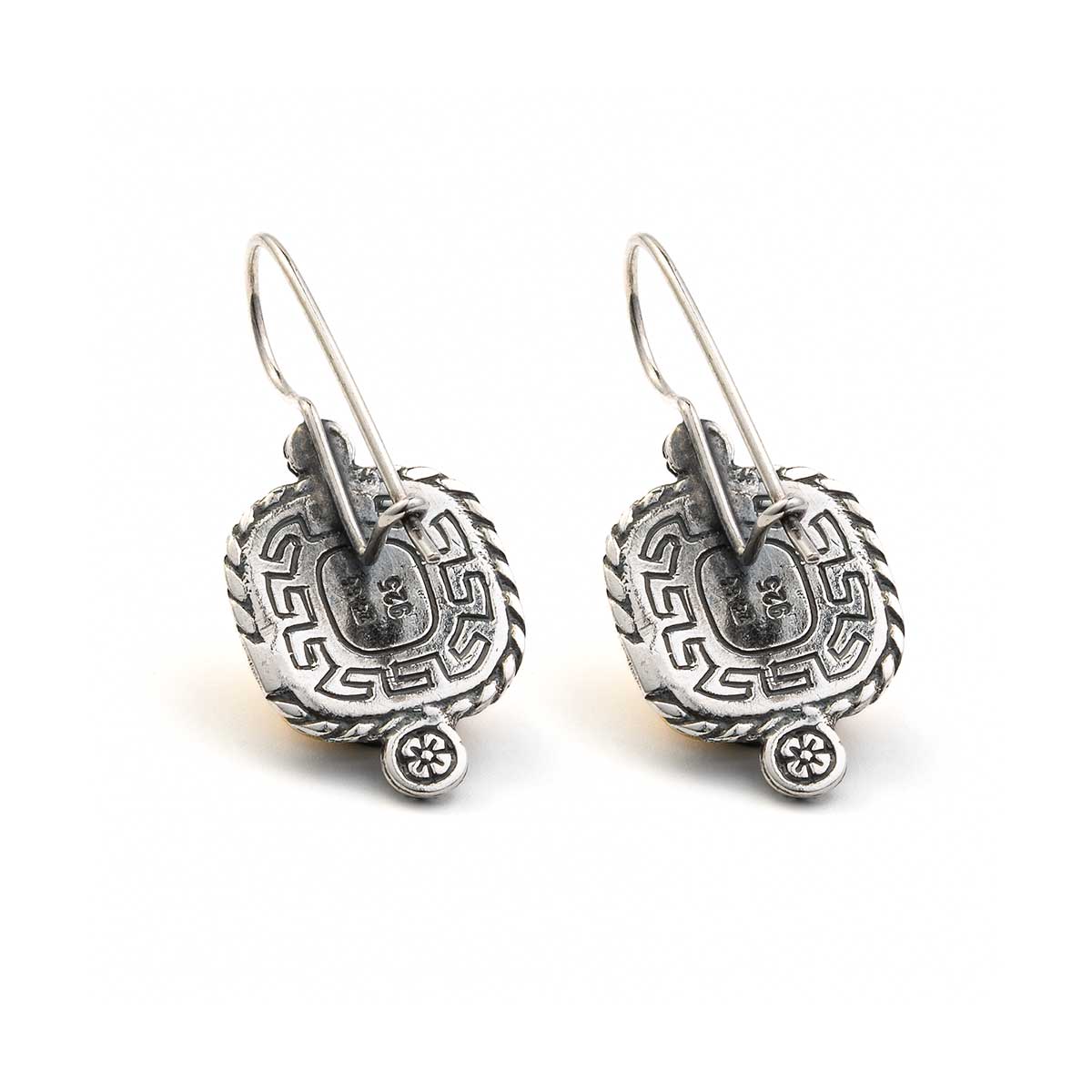 Vintage Ioannina Flower Earrings 925 Silver and Gold Plated