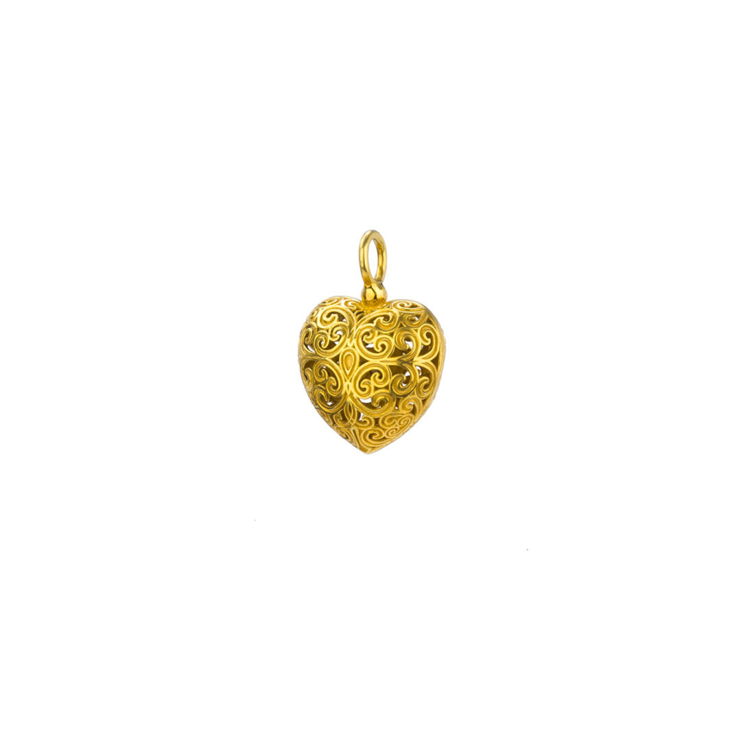 Gerochristo - Kallisto Heart pendant in Gold plated silver 925