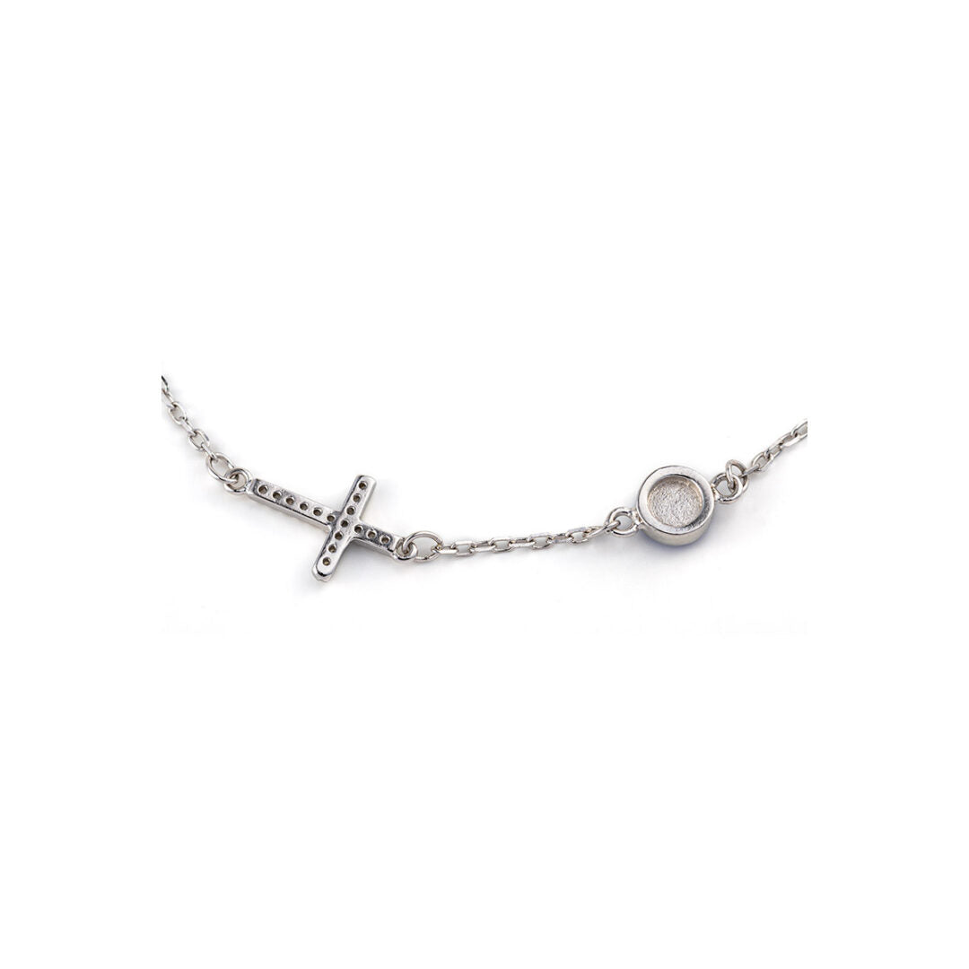 Evil Eye Cross Bracelet 925 Sterling Silver