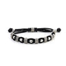 Cord Bracelet with Greek Key Motif — Black