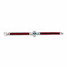 Evil Eye Macrame Bracelet - Sterling Silver Yianni Jewelry — Black & Red