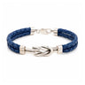 Sterling Silver Bracelet Nautical knot — Blue