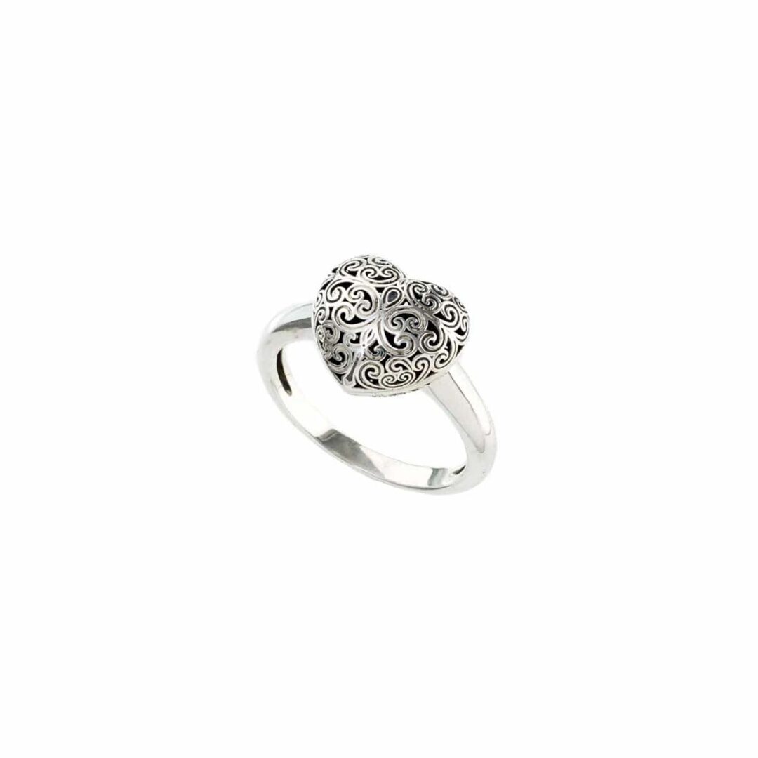 Gerochristo - Kallisto Heart Ring in oxidized silver