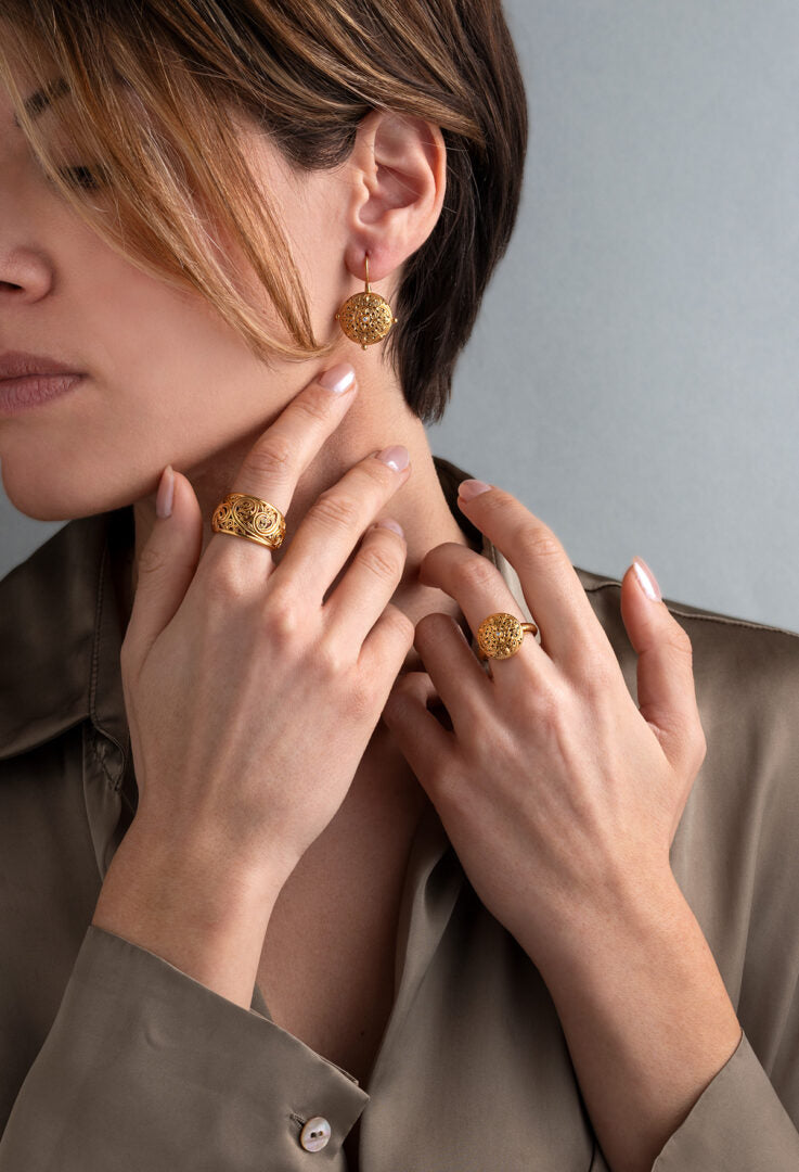 Gerochristo – Byzantine Ring in Sterling Silver and Gold Plated