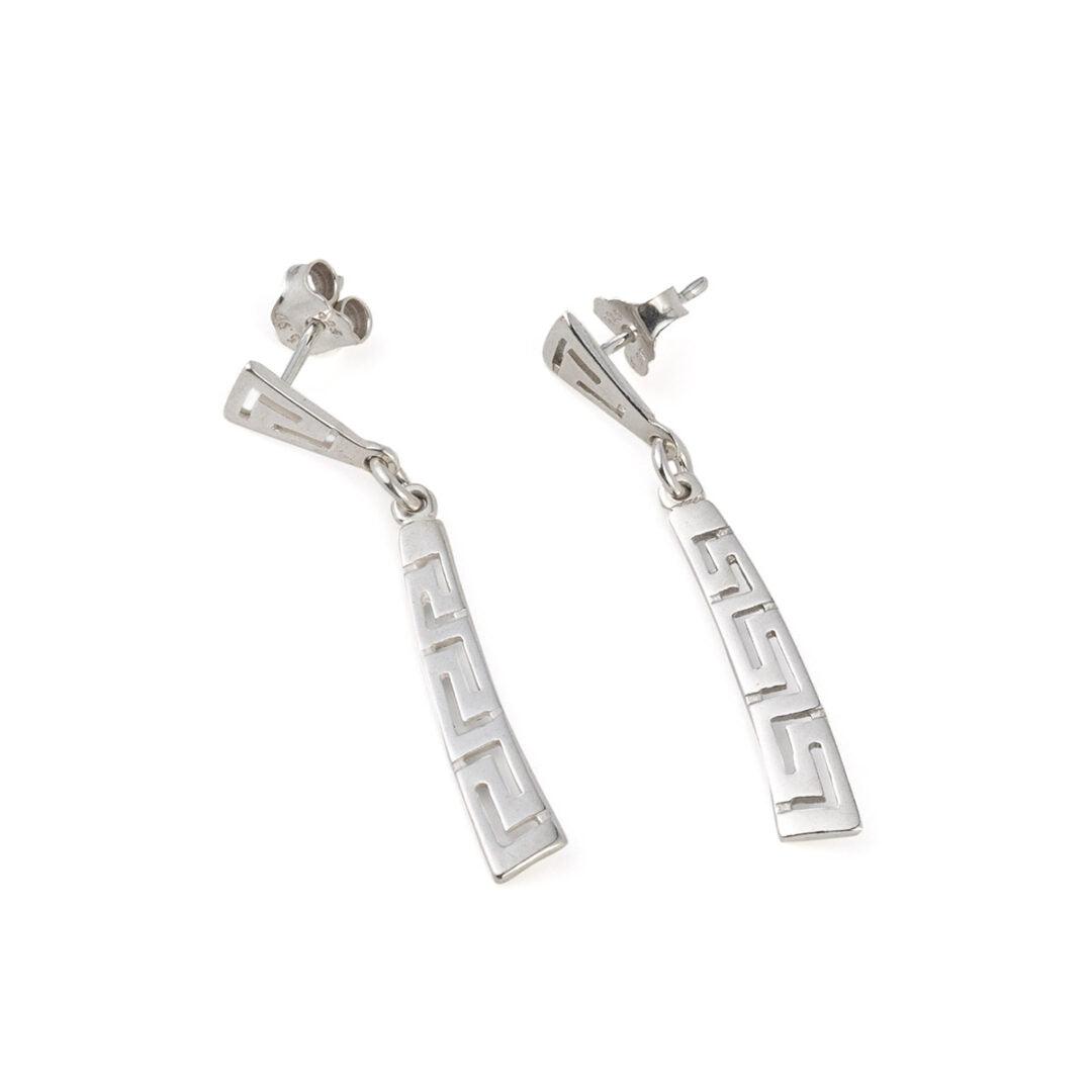 Greca Dangle Earrings - 925 Sterling Silver
