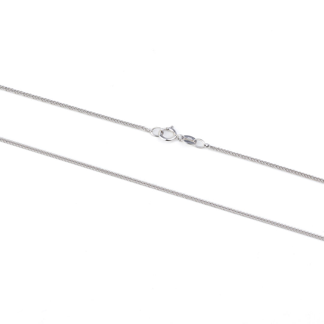 14k White Gold Wheat Chain