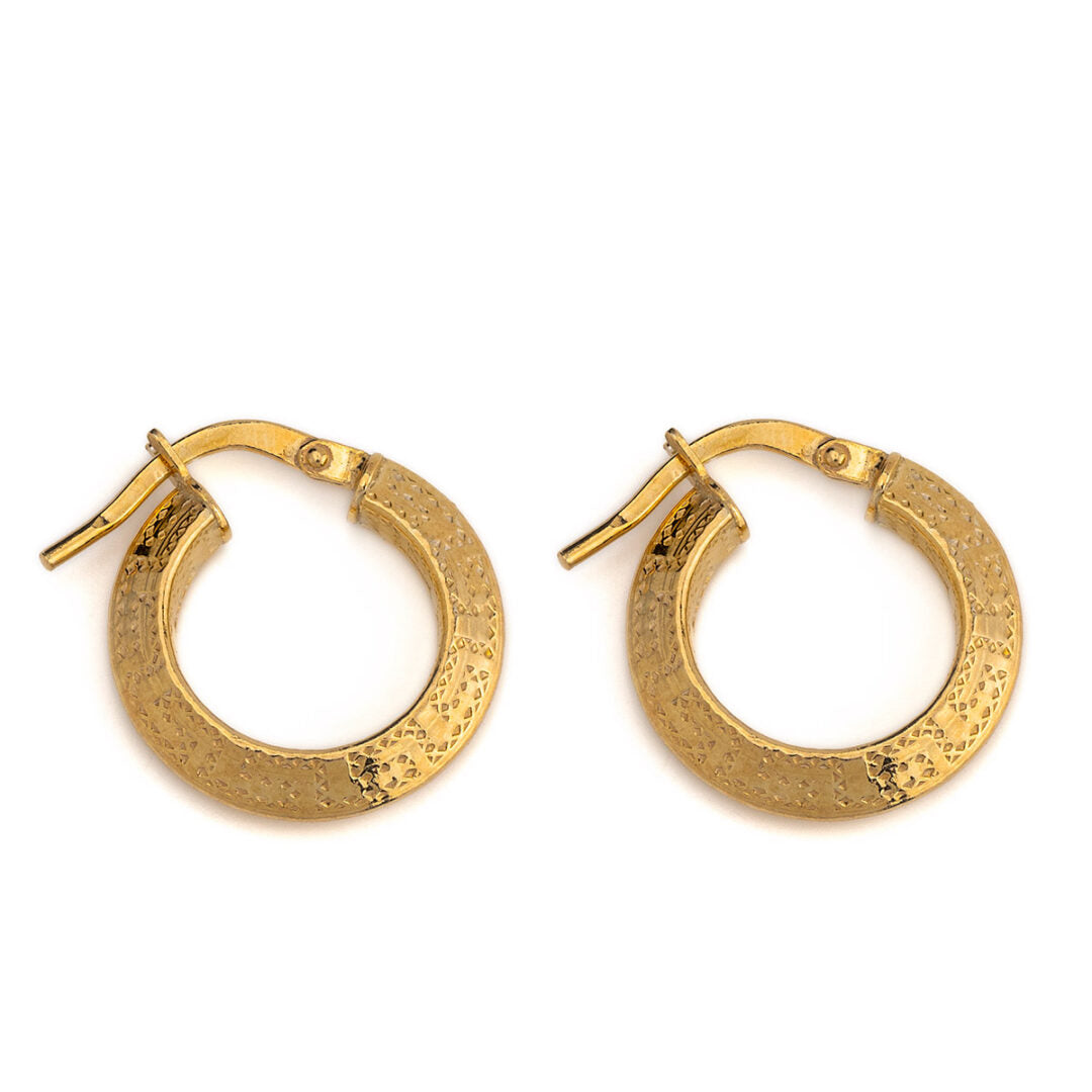Greka Hoop Earrings – 925 Sterling Silver and Gold Plated