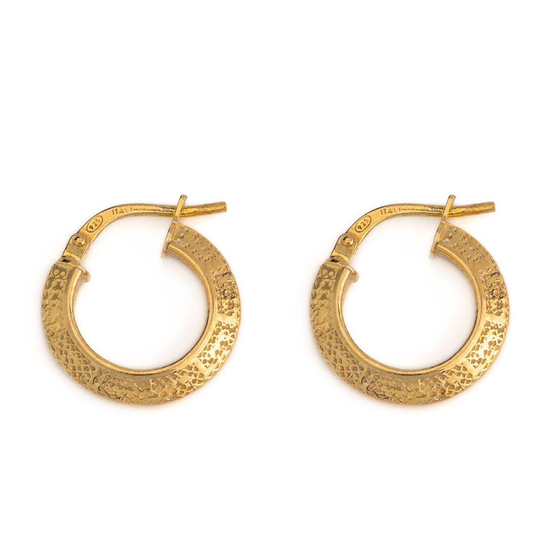 Greka Hoop Earrings – 925 Sterling Silver and Gold Plated
