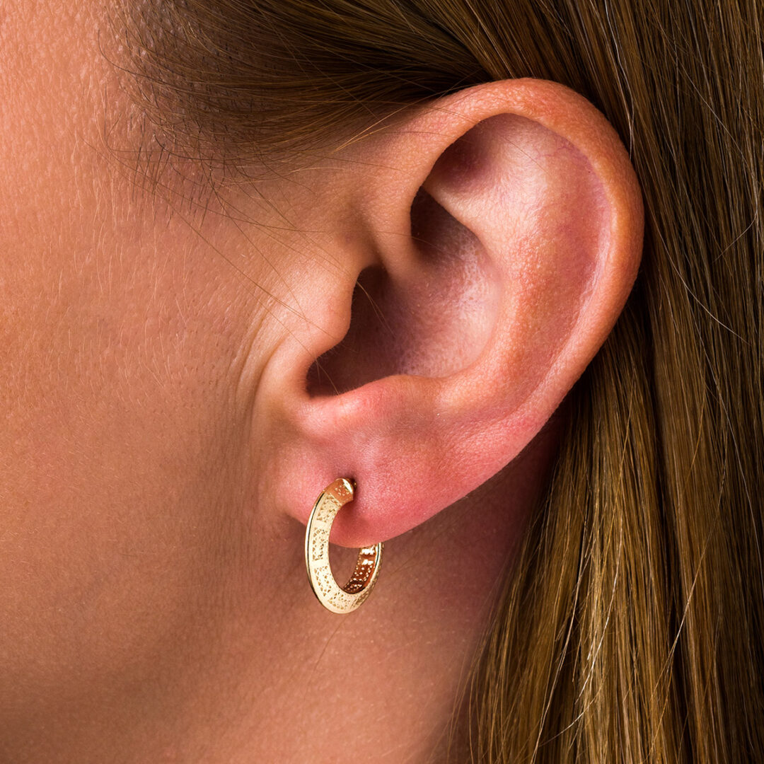 Greka Hoop Earrings – 925 Sterling Silver and Gold Plated