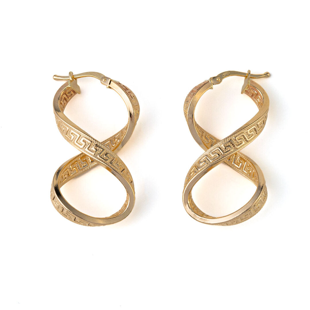 Meander Earrings - 14K Gold