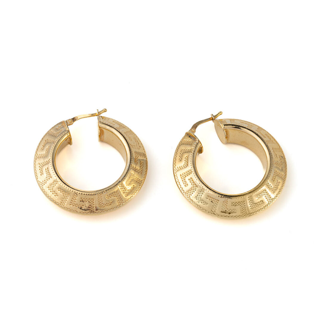 Meander Earrings - 925 Sterling Silver and Gold Plated