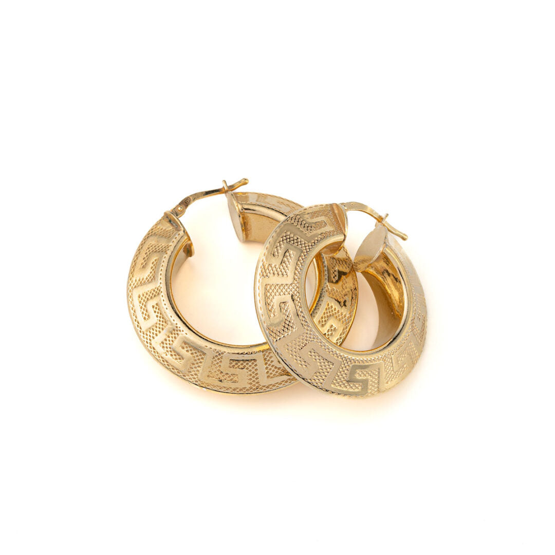 Meander Earrings - 925 Sterling Silver and Gold Plated