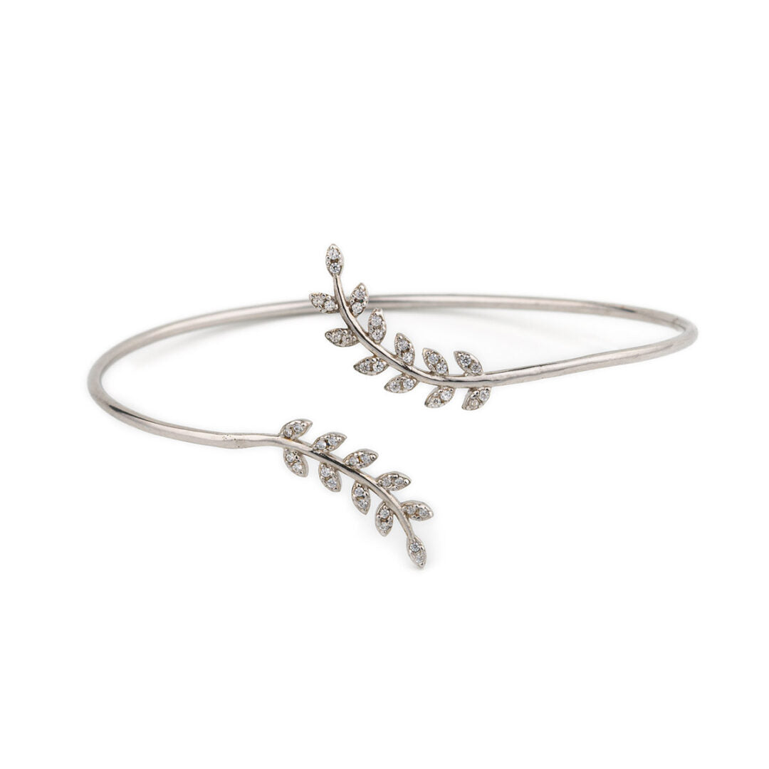 Βραχιόλι Bangle με Ελιές - Ασήμι 925