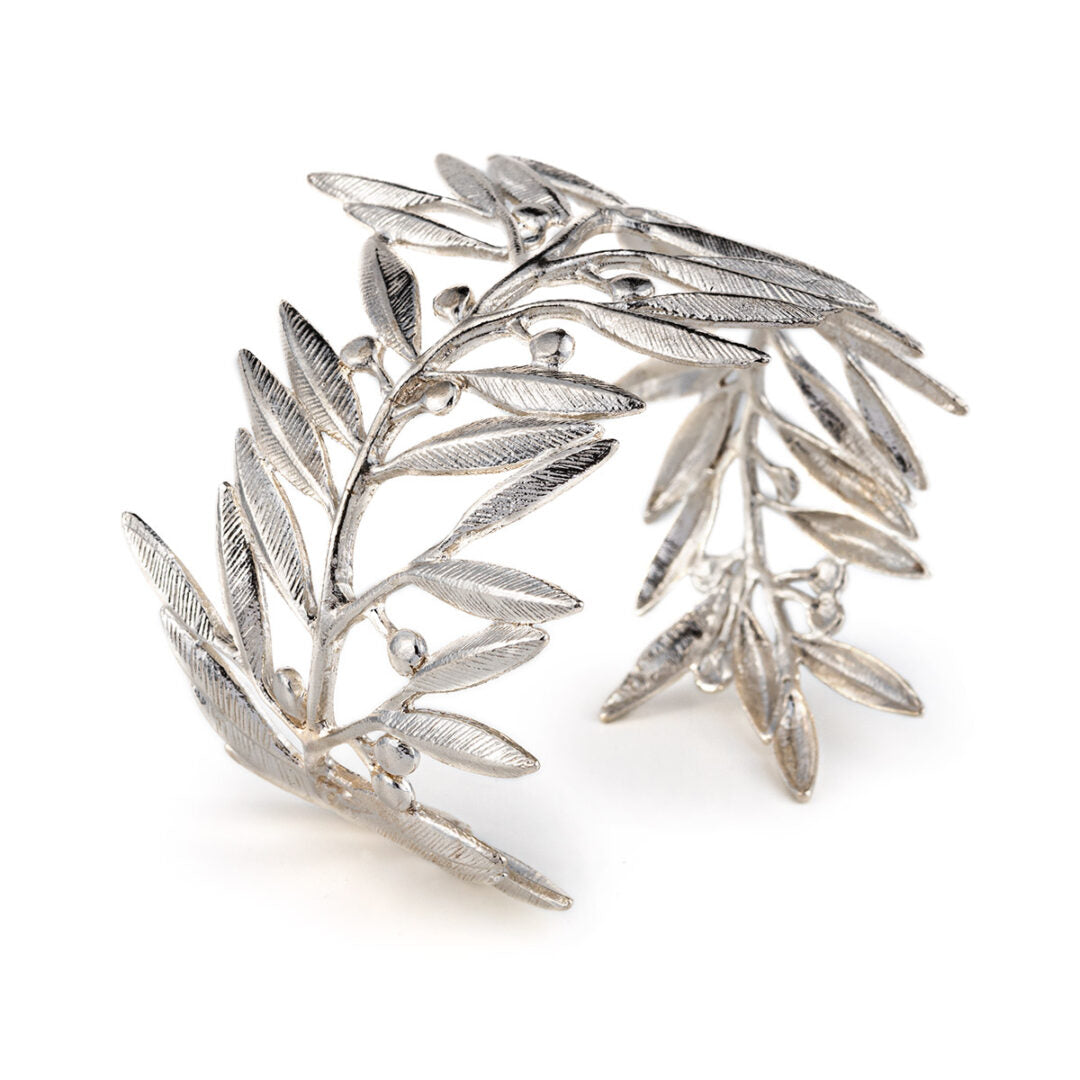 Ancient Greek bracelet with olive leaves - Sterling Silver